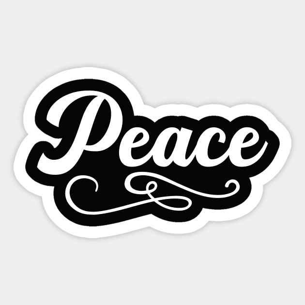 Peace - Uplifting and Motivating Quote Sticker by IlanaArt